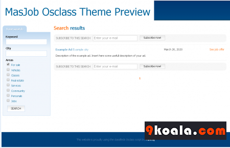 MasJob Osclass theme Download
