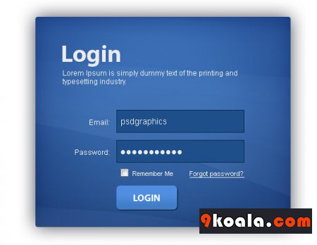 Login Panel Template HTML5 & CSS3 Layout PSD free download