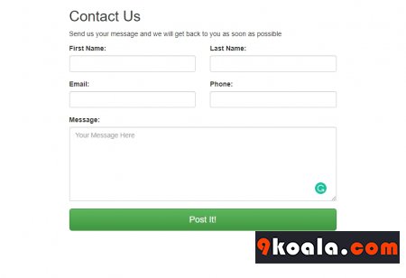 Download Reusable Contact Form bootstrap free
