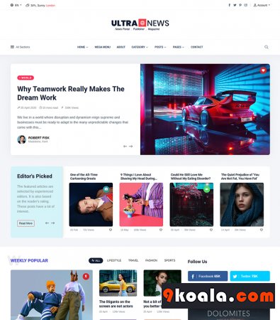 UltraNews - Laravel Newspaper, Blog and Magazine Multilingual System Nulled Download free